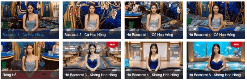 các trò chơi casino trực tiếp