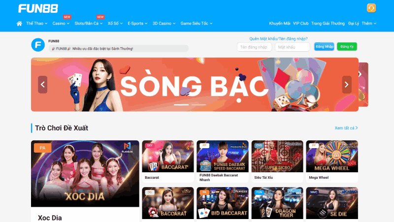 trang chủ sòng bạc Fun88