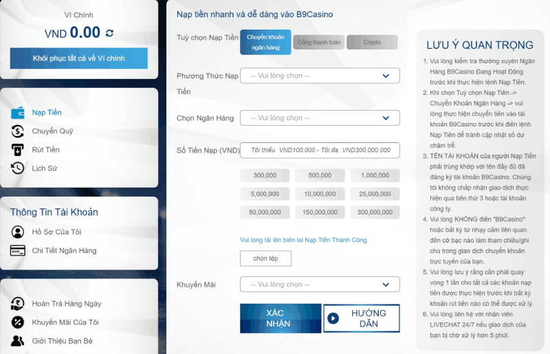 nạp tiền B9casino nạp tiền B9casino